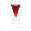 Coupe en verre à vin rouge en forme de poisson